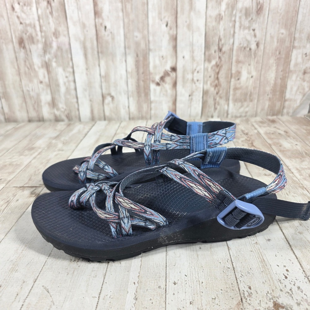Chaco Women's Multicolor Strappy Sandals - Blue/Black - Picture 2 of 6